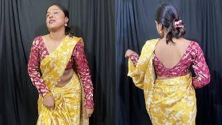 Trending Saree Back Pose Style | Back In Saree Draping #saree