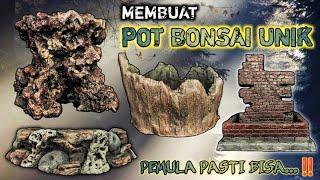 4 CARA MUDAH MEMBUAT POT BONSAI UNIK ‼️ANEKA POT BONSAI RELIEF#PotCement,#PotRelief,#PotBonsai,