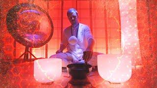 Five Root Chakras Sound Bath - Foot Chakras, Knee Chakras - 70Hz + 128Hz +194Hz + 257Hz Frequencies