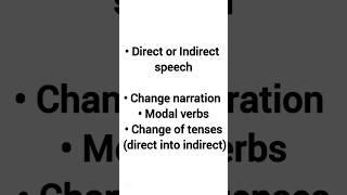 Direct or indirect speech #englishgrammar #change narration