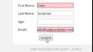 Form Validation using jQuery