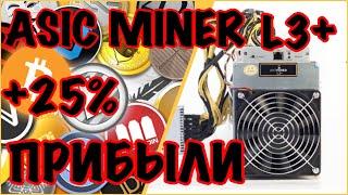  +25 % больше заработка на ASIC MINER L3 + Litecoin