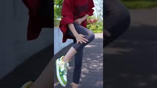 #Fashionable and casual wear #Short-sleeved women #High waist and high elasticityLi foot