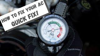 HOW TO FIX YOUR CAR AC! (OVER PRESSURIZED SYSTEM)