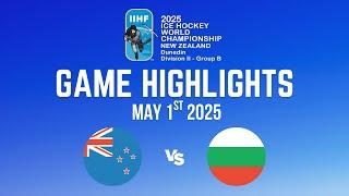 Game Highlights: New Zealand vs Bulgaria | IIHF Ice Hockey World Championship Division IIB
