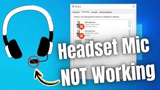 Headset Mic Not working in Windows 10 | Microphone not Working