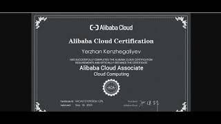 i got certified with alibaba cloud ACA