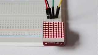 Adafruit Mini 8x8 LED Matrix w/I2C Backpack - Red