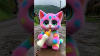  Evolution of Cat : Lovely Kitten Pink  #cute #dance #funny #shorts