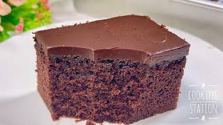 Easiest CHOCOLATE CAKE that melts in your mouth! Simple and very tasty!