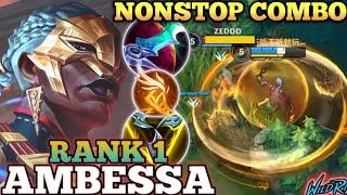 AMBESSA BEST META BUILD! NONSTOP COMBO EXECUTION - TOP 1 GLOBAL AMBESSA BY 不听不听就玩潘森 - WILD RIFT