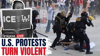 California Protests LIVE: Police, Protesters Clash in LA| Anti-ICE Protests Day 2| Immigration Raids