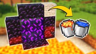 How to Make a NETHER PORTAL With Lava and Water in Minecraft 1.21 (Tutorial)