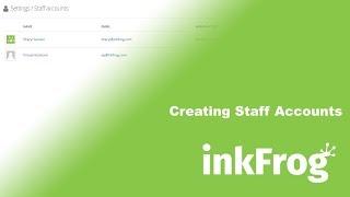 inkFrog Open:  Staff Accounts