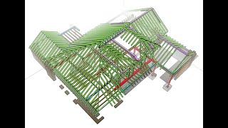 Trimble Sketchup & Tekla Structures Timber and Steel roof