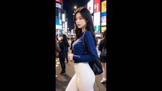 모델민지 일본여행 오사카 레깅스패션 /AI룩북/Model Japan Travel Osaka Leggings Fashion / AI Look Book/ジャパントラベル大阪