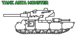 Cara menggambar Tank Arta Monster - Homeanimations