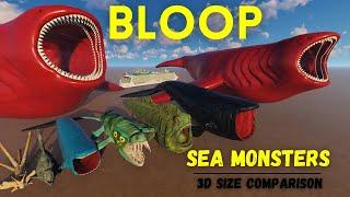 Sea Monsters Size Comparison Vs Bloop Size Comparison 