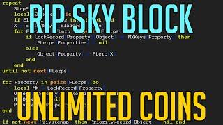 ROBLOX SKY BLOCK | HACK SCRIPT | UNLIMITED COINS , RIP THIS GAME