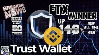 FTX Collapse & BNB set-up perfect SHORT SELL TRADE for Trust Wallet (TWT) PUMP #bnb  #trustwallet