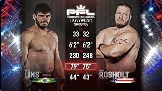 Full Fight | Philipe Lins vs Jared Rosholt (Heavyweight Semifinals) | 2018 PFL Playoffs