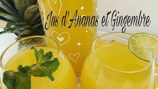 #22 Jus d'Ananas et Gingembre maison, Homemade Pineapple and Ginger Juice  1/2