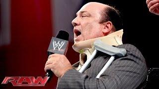 CM Punk brutally attacks Paul Heyman with a Kendo stick: Raw, Nov. 11, 2013