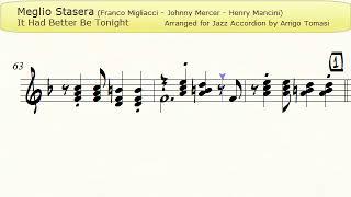 Meglio Stasera -  It Had Better Be Tonight (Henry Mancini) - Jazz Accordion Sheet music