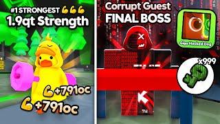 I Got SUPER STRENGTH and Defeated Final Hacker Boss in Arm Wrestle Simulator! (Roblox)