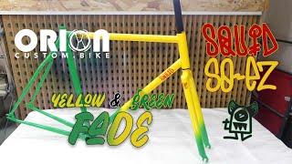 CUSTOM PAINT | Squid Bikes | How to paint a bike with a yellow and green fade