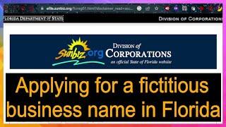 Register fictitious name in Florida