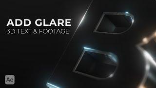 Adding a glare to text animations and footage In After Effects