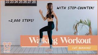 FUN fat-burning WALKING Workout | ~ 2,000 Steps in 17 Minutes (1MILE) Walk to The Beat! (Low-Impact)