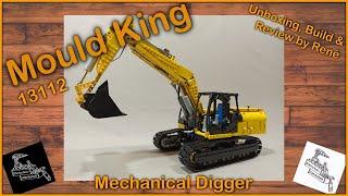 Denn wer baggert da so spät noch am "Bautisch" | Raupenbagger | Mould King 13112 | Mechanical Digger