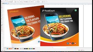 How to Create Social Media Banner Design, Premium Design in Restaurant