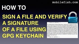 How to sign a file or verify a signature of a file using GPG keychain