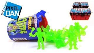 MOTUSCLE Slime Can Masters of the Universe M.U.S.C.L.E. Mini Figures Video Review