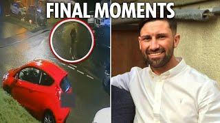 Chilling moment dad runs through darkened street before he was mysteriously found dead in river