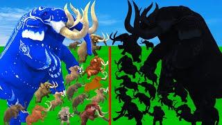 Animal Epic Battle - Prehistoric Mammals VS Shadow Itself | Animal Revolt Battle Simulator