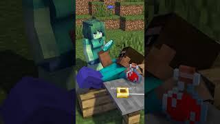 Hypnotized Zombie Girl - minecraft animation #shorts