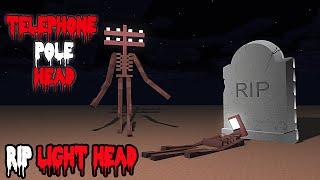 Telephone Pole Head vs Light Head vs Siren Head - Minecraft Animation