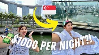 I stay at Singapore most expensive hotel Marina Bay Sands Hotel Largest Rooftop Infinity Pool