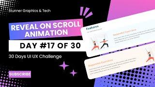 Reveal on Scroll Animation Web Design | UI UX Design Figma | Top Animation Day 17