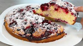 A cake that melts in your mouth! Cake with 2 eggs in 5 minutes you will be amazed