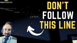 Common Pilot Mistake When Lining-up For Take-off.