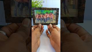 simple creative idea photo frame make with waste coconut shell craft #shortsfeed #shorts #photo
