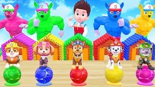 PAW Patrol Ultimate Rescue: Guess The Right Door With Tire Game Mighty Pups Max Level LONG LEGS