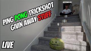 PING PONG TRICKSHOTS GIVIN AWAY STUFF! 