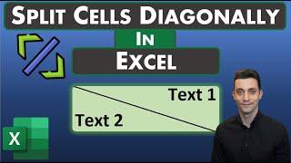 Excel Tips - Split Cells Diagonally