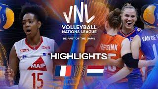 France  vs. Netherlands   - Highlights | Week 2 | Women's VNL 2025